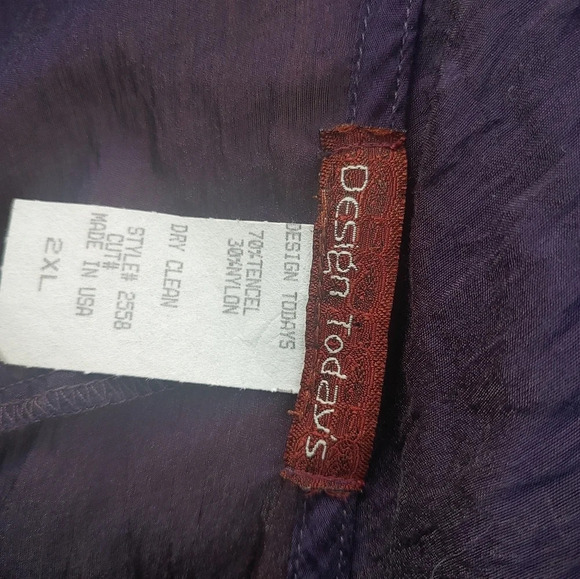 Design Today's Women Jacket Size 2XL Purple Big Collar - Picture 7 of 11